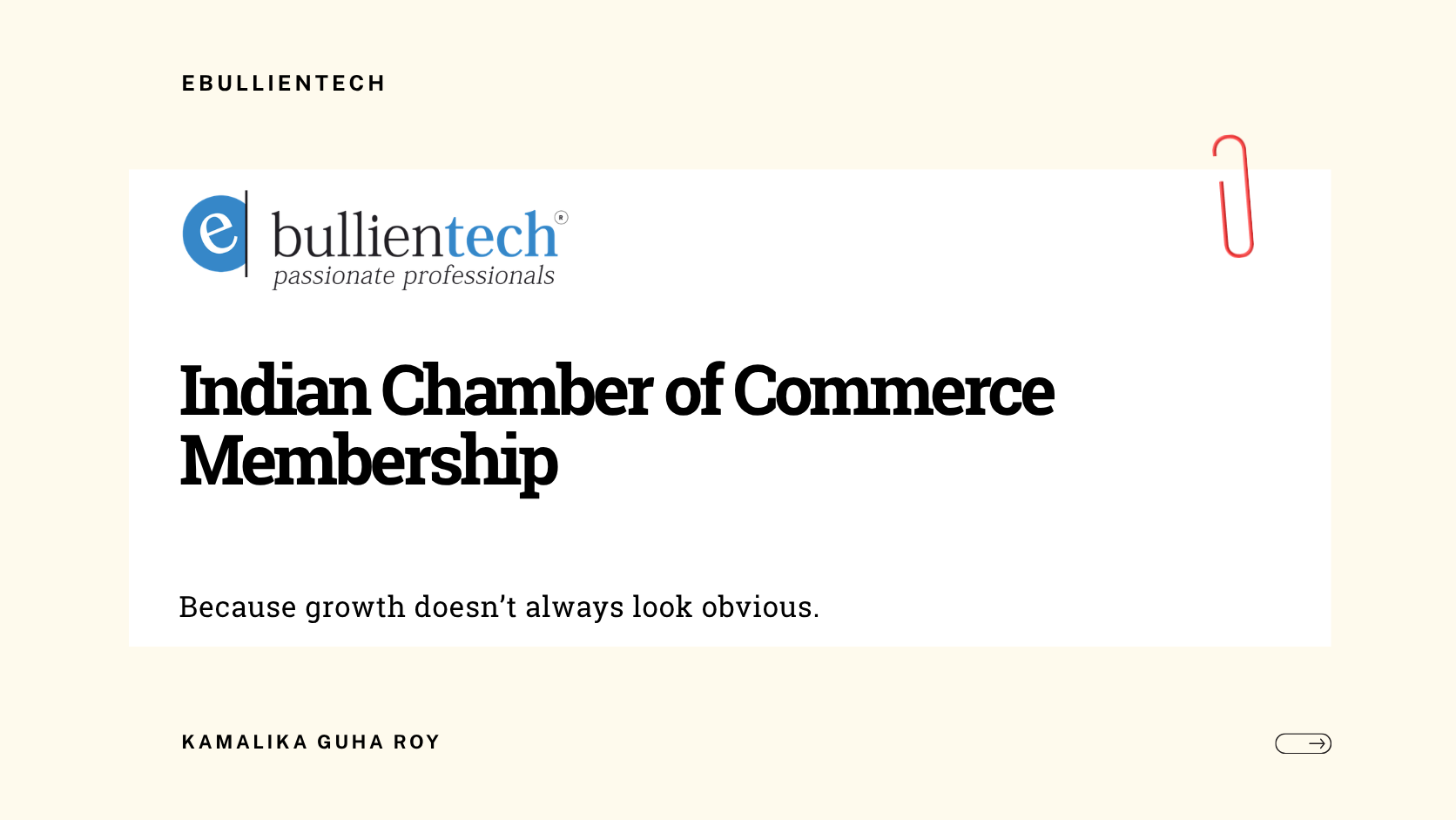 Ebuliientech’s Indian Chamber of Commerce Membership