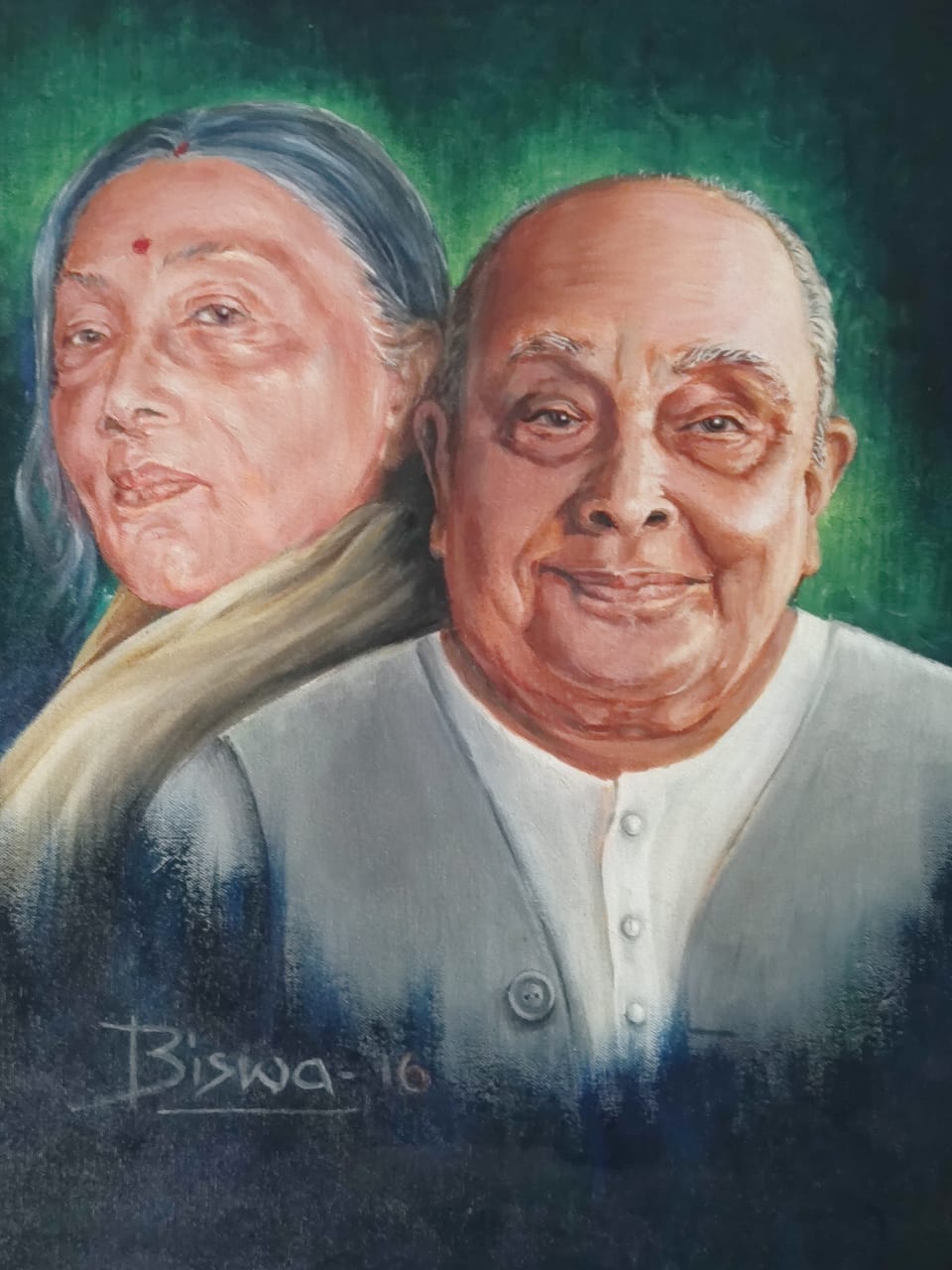 Mr Sibaprasanna Saraswati with his wife Late Mrs Shanti Mr Saraswati.
